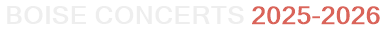 Boise Concerts 2025-2026